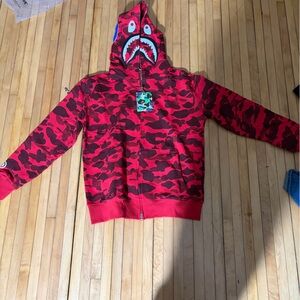 Red Camo Shark Hoodie